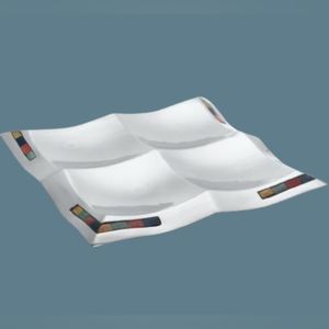 NWOT Mikasa CARNIVAL 4 Section Serving Dish